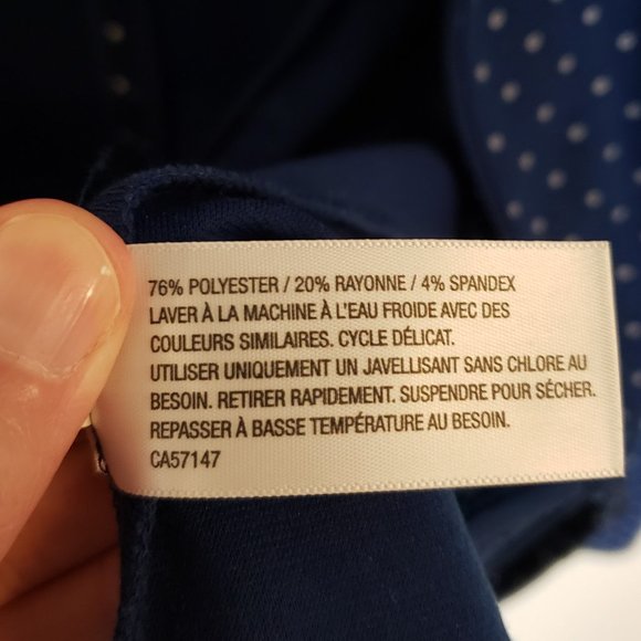 🔥Host Pick🔥NWT Merona Navy One Button Blazer Polka Dots Shoulder Pads XXL - Picture 13 of 14